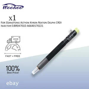 1x Injector EJBR04701D A6640170221 For SSangYong Actyon Kyron Rexton Delphi CRDI - Picture 1 of 14