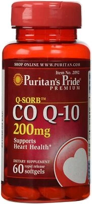 Puritan Pride Q-SORB Co Q-10 200 Mg 60 Geles De Liberación Rápida Coenzima Q10 - Imagen 1 de 2