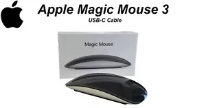 Apple - Magic Mouse 3 - Multi-Touch Surface (USB-C) -Wireless -2025 Model- Black - Picture 1 of 10