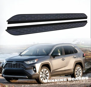 2PCS Fixed Running Boards Side Steps Nerf Bar Fits For RAV4 RAV-4 2019-2025 - Picture 1 of 11