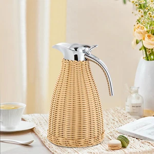 Brocca Acqua Caffè Caraffa Termica Isolata Sottovuoto Acciaio Inox 1,5L/0,4Gal - Foto 1 di 35