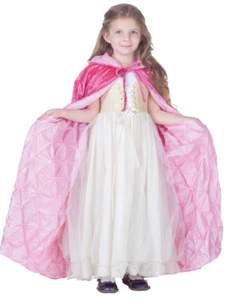 Cape Velvet Child Girls Costume Light Pink Pintuck Lining Underwraps - Picture 1 of 1