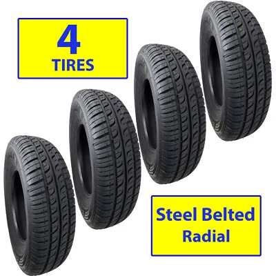 FOUR Mini Truck Tires 155/80-12 Steel Belted Radial OE replacement many brands - Image 1 of 4