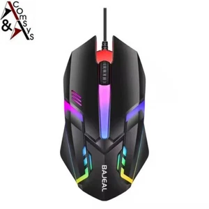 Gaming Maus PC USB Computer Gamer LED RGB kabelgebunden Cptical Sensor 3 Key #D3 - Bild 1 von 5