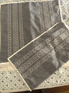 2 pc CUPCAKES AND CASHMERE  Throw Pillow Cases Only Blue White Embroidery Fabric - Picture 1 of 5