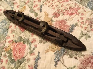 Vintage Watson-Will & Milbur Co. Boat Shuttle Wooden Weaving Loom Tool Metal Tip - Picture 1 of 11