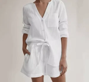 summer pajama set For women White Cotton 🌱 - Picture 1 of 4