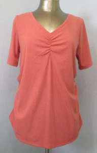 Nueva con etiquetas Isabel naranja maternidad cuello en V camisa para mujer talla L pecho 37 acanalada 305-29946 - Imagen 1 de 7