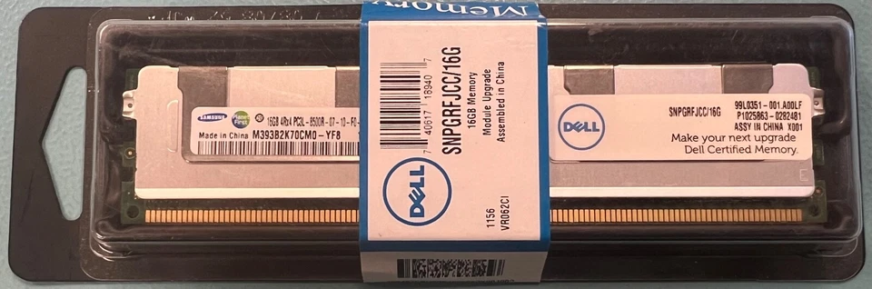 Dell SNPGRFJCC/16G 16GB DDR3-1066Mhz PC3-8500 RDIMM Server Memory RAM - Image 1 of 1