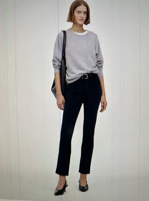 Pantalón utilitario Madewell $128 The Slim recto de pana en índigo talla 26 NS284 Foto 1 de 4