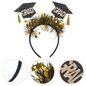 Diadema Borla Dorada Elegante Graduación Tocado Graduado Gorra Sombrero - Imagen 1 de 12