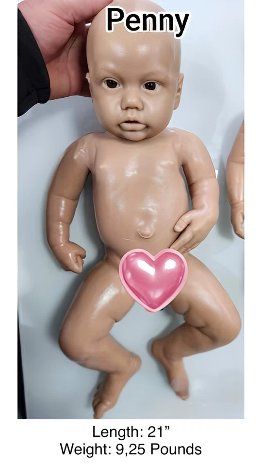 Unpainted Solid Soft Silicone Reborn Baby Body for Newborn Baby - Image 1 of 1