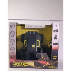 SHARPER IMAGE Stunt Strike Remote Control Stunt Car Spin Black Yellow Trim - Picture 1 of 6