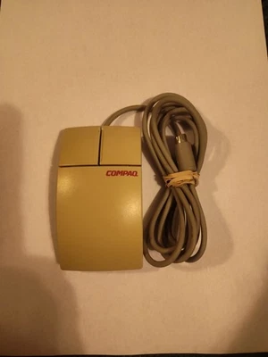 Ratón bola vintage Compaq M-S28 PS/2 blanco 2 botones PS2 AÑOS 90 Foto 1 de 4