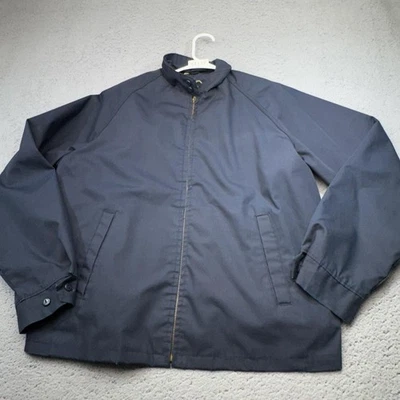 Chaqueta de Colección Montgomery Ward Para Hombre Mediana Azul Marino Cremallera Forro de Pila Extraíble Foto 1 de 4