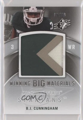 2012 SPx Winning Big Materials Patch /10 BJ Cunningham #WM-12 Rookie Patch RC - Image 1 of 2