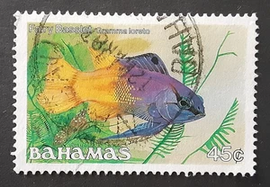 BAHAMAS 1986 45c Used Fiash Fairy Basslet Mi 626XI Scott 612 XF 9043 - Picture 1 of 2