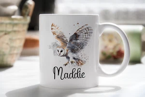 TAZA PERSONALIZADA DE BÚHO BONITO, TAZA DE BÚHO LINDO, TAZA DE BÚHO, TAZA CON NOMBRE, NOMBRE DE BÚHO, NOMBRES - Imagen 1 de 1