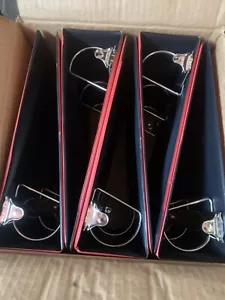 3 Ring Binder,  3 Inch D-ring, Red with Black Interior, 6 Binders In Box - Picture 1 of 1