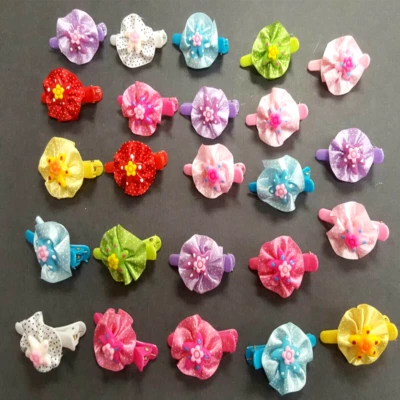 16pcs Baby Girl Kid Plastic Alligator Hair Clips 1.75" Hairpin  Ribbon Grosgrain - Image 1 of 3