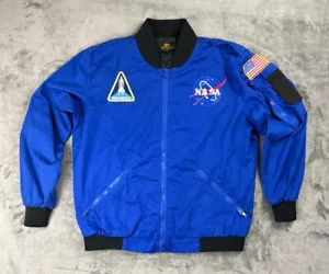 Alpha Industries NASA Flight Jacket Men’s Small Space Shuttle Blue - Picture 1 of 10
