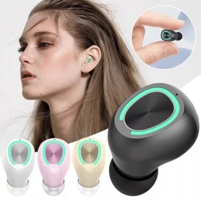 Single Mini Wireless Bluetooth Earphone In Ear Sport With Mic Handsfree White NJ - Picture 1 of 24