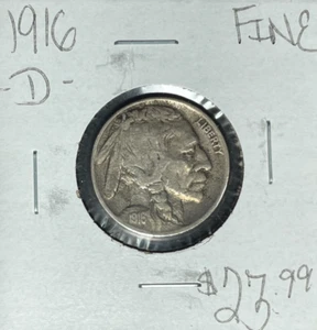 NÍQUEL BÚFALO 1916-D ~BUENO ~BUENA MONEDA~ - Imagen 1 de 2