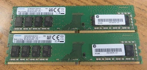 HP Samsung 2 x 8GB DDR4 1Rx8 PC4-2666V-U Desktop UDIMM Memory 933276-001 - Picture 1 of 1