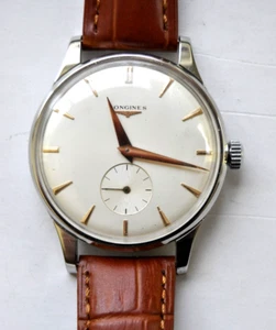 Vtg. Longines Jumbo 37mm 1950's ss man's watch - Picture 1 of 5