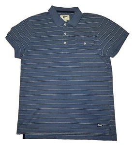 Mens Medium GANT X Michael Bastian SS Polo Shirt Pocket Stripe Blue Preppy - Picture 1 of 7