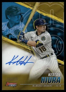 Bowman's Best Keston Hiura 2021 refractor dorado automático 23/50 #B21-KH - Imagen 1 de 2