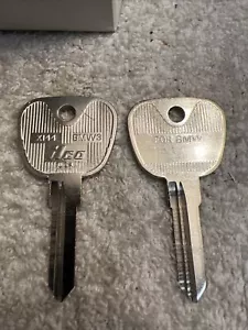 Lot Of 2 New BMW KEY BLANKS 1985 1986 1987 1988 1989 1990 1991 Ilco X144 EZ BMW3 - Foto 1 di 2