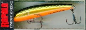 RAPALA MINNOW PROFILE FINESSE SINKING ULM06 GOLD 2 1/2" BODY LURE - Bild 1 von 2