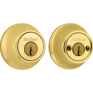 Kwikset 665 5 SMT RCAL RCS K3 2-Cyl Deadbolt - Antique Brass - Picture 1 of 1