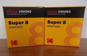 Kodak Vision 3 200T Twin Pack Super-8 Color Negative Film- NEW & FRESH NO REMJET - Picture 1 of 5