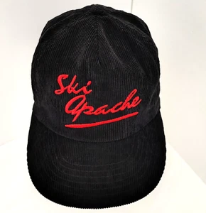 Vintage Ski Apache Snapback Cord Mütze New Mexico Resort 90s Trucker Cap schwarz - Bild 1 von 6