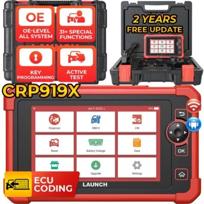 Launch CRP919X PROFESSIONAL OBD2 Diagnostic Tool All Systems ECU CODING 31+ SERVICES DHL - Image 1 of 4