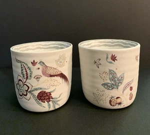 Juego de 2 tazas de té Good Earth de gres casero India colección Yasmin firmadas - Imagen 1 de 11
