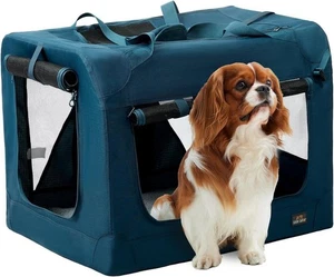 28 Inch Collapsible Dog Crate, Portable Pet Carrier, Up To 50 Pounds - Picture 1 of 4