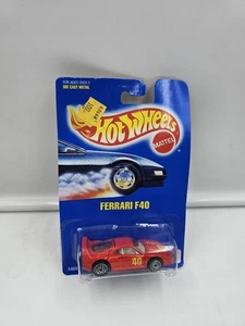 Hot Wheels Ferrari F40 Red w/Chrome Ultra Hots On Blue Card #69 1990 VTG - Picture 1 of 5