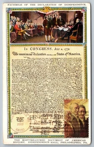 #1687a Declaration of Independence Maxi Card w/Independence Mo. Pict Cancel - Picture 1 of 2
