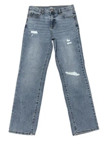 Jordache Girls Straight Blue Jeans Size 16 Adjustable Waist - Picture 1 of 10