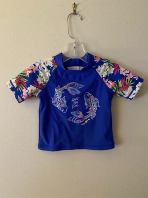 TOMMY BAHAMA Shirt Toddler 2T Short Sleeve Koi Rash Guard UPF 50 Swim Top - Image 1 of 4