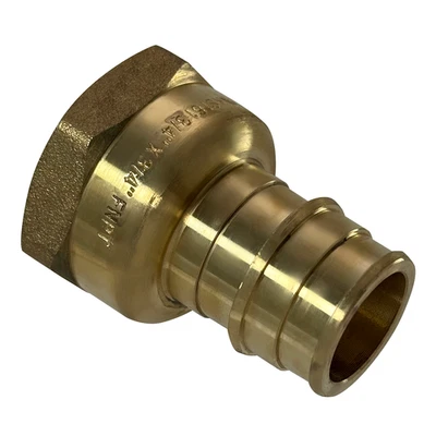 10 Pcs XFITTING 3/4" Pex A x 3/4" Female NPT Expansion Adapter, Lead Free Brass