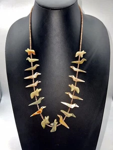 Native Zuni 1960’s Multistone & Shell Fetish Necklace by Sam & Lita Delena - Picture 1 of 8
