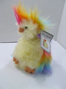 Aurora Clara Cluck Prissy Chick Plush Fuzzy Rainbow Chicken Hen Easter 8" w/Tag - Picture 1 of 10