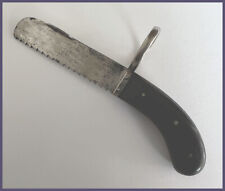 A RARE SURGICAL / AMPUTATION MEDICAL SAW WITH EBONY HANDLE, EARLY 19th CENTURY