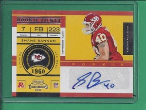 *Autógrafo de novato Contenders 2011 Shane Bannon No.177 Chiefs - Imagen 1 de 1