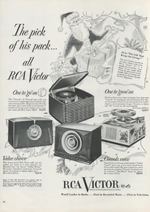 1950 RCA Victor Santa Pick of His Pack Disney 45 Phonograph Vintage Print Ad - Picture 1 of 1