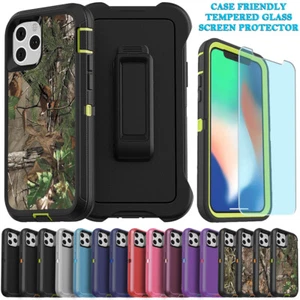 iPhone 11 Pro Max Camo Defender Case Cover + Belt Clip + Screen Protector Glass - Picture 1 of 50